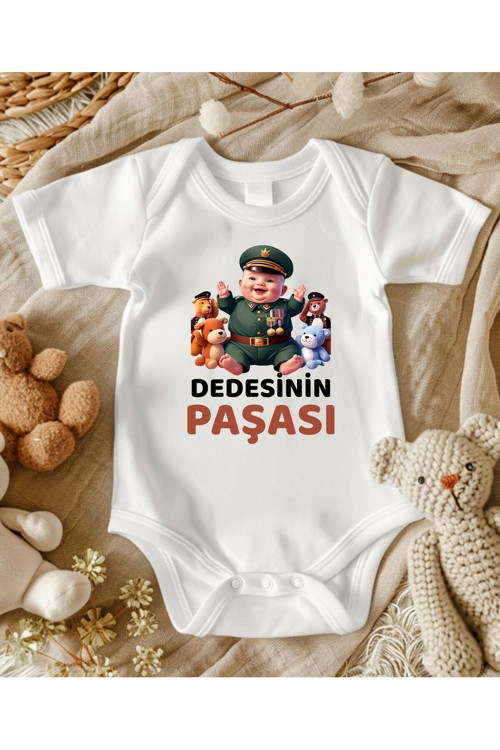 Dede Yazılı İsimli Bebek Zıbın Anne Yenge Teyze Dayı Amca Yazılı Bebek Hediye