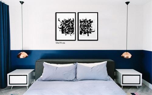 Çerçeveli Doku Efektli Tablo Seti 105x70 cm