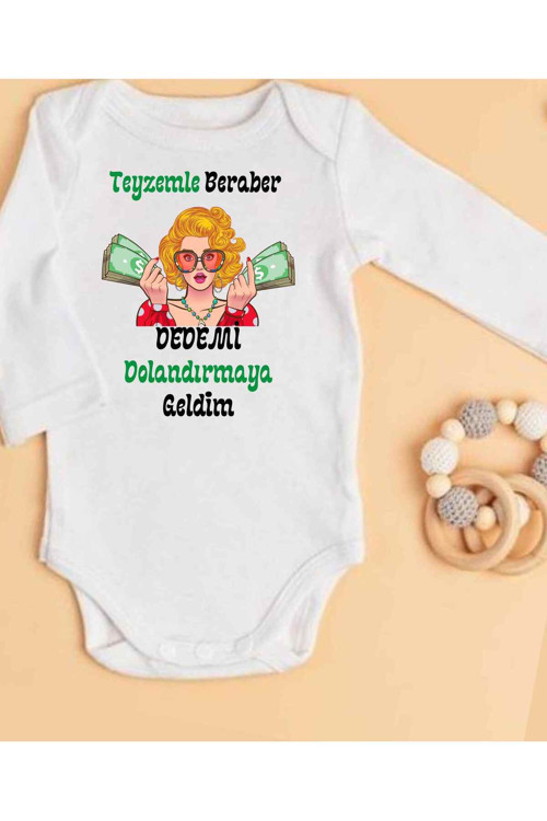 Teyze Hediye Teyze Yazılı Bebek Teyze Zıbın İsimli Zıbın