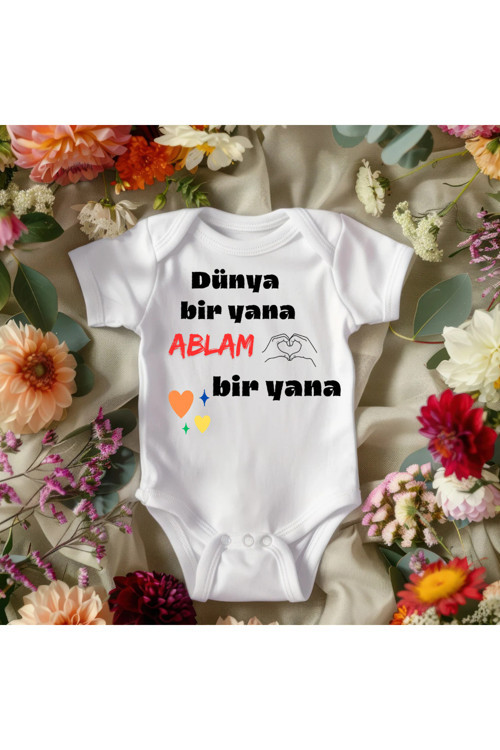 Abim Yazili Zibin İsimli Bebek Zıbın Yazılı Bebek Kişiye Özel Baskı
