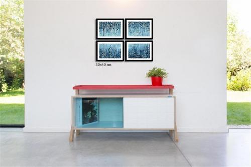 Çerçeveli Doku Efektli Tablo Seti 85x65 cm