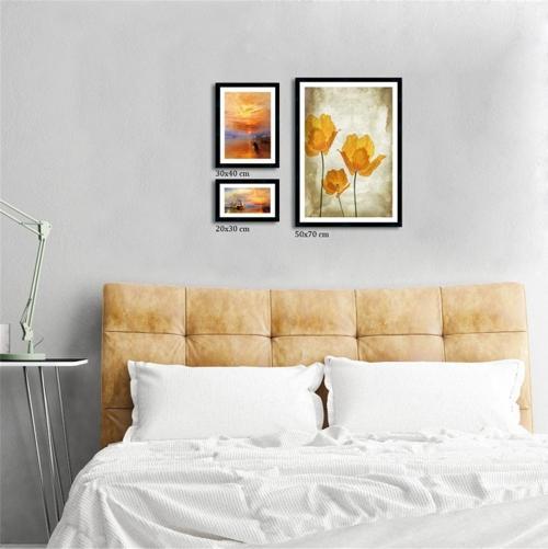 Çerçeveli Doku Efektli Tablo Seti 85x70 cm