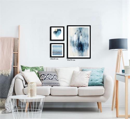 Çerçeveli Doku Efektli Tablo Seti 85x70 cm