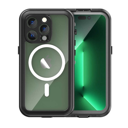 iPhone 14 Pro Uyumlu KHYR 1-1 Su Geçirmez Kılıf-Siyah