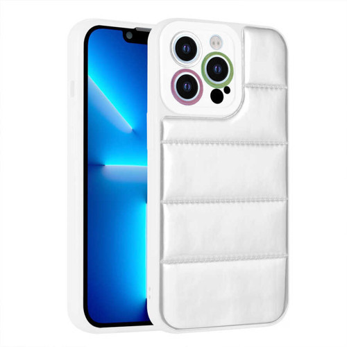 iPhone 12 Pro Uyumlu Kamera Korumalı AiHTTgli Renkli KHYR Seksek Kılıf-Gümüş