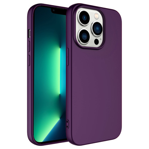 iPhone 14 Pro Uyumlu KHYR LSR Lansman Kılıf-Derin Mor