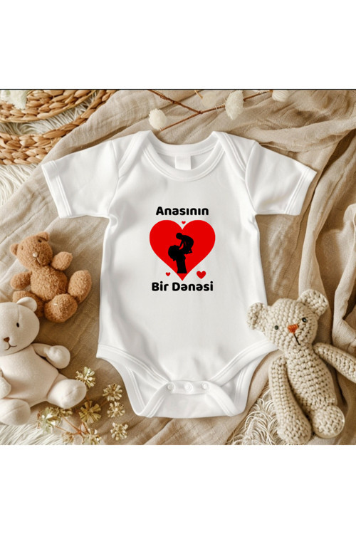 Ana & Ata Yazılı Körpə Bodisi – Adla Fərdiləşdirilmiş 100% Pambıq Körpə Geyimi