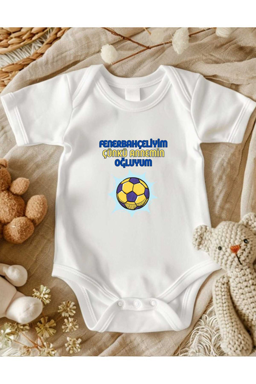 Fenerbahçe Temalı Anne Baba Yazılı Taraftar Zıbın