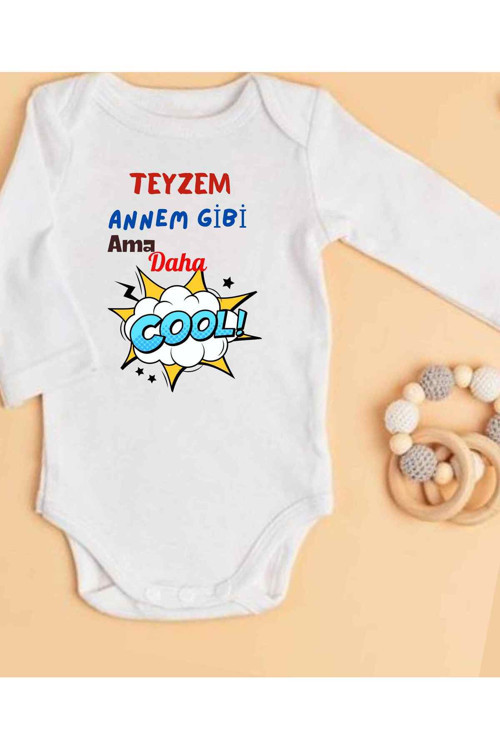 Teyze Hediye Teyze Yazılı Bebek Teyze Zıbın İsimli Zıbın