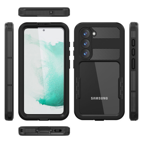 Galaxy S23 Plus Uyumlu KHYR 1-1 Su Geçirmez Uyumlu KHYR-Siyah