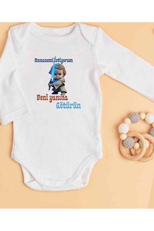 Annaneye Hediye İsimli Zıbın Annane Oluyorsun Yazılı Bebek