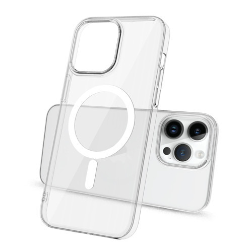iPhone 14 Pro Uyumlu KHYR Wireless Şarj Özellikli Şeffaf Tek Kamera Çerçeveli Porto Kılıf-Renk