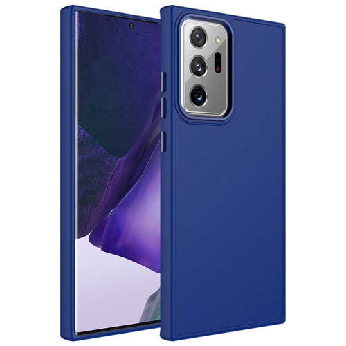 Galaxy Note 20 Ultra Uyumlu Metal Çerçeve ve Buton Tasarımlı Silikon KHYR Luna Kılıf-Laciver