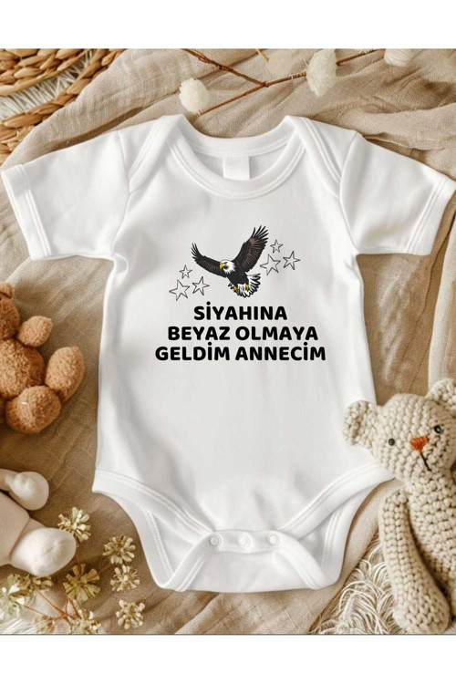 Beşiktaş Temalı Anne Yazılı Zıbın