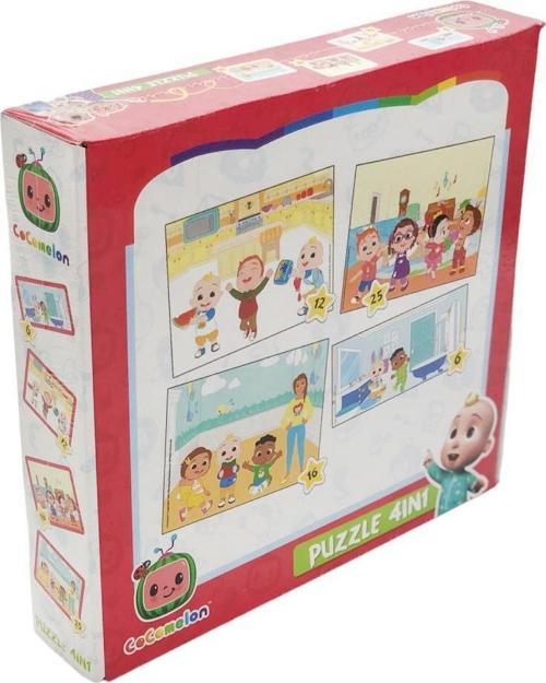 Cocomelon 4 in 1 Puzzle CO7899, Çocuklar İçin Eğitici Puzzle