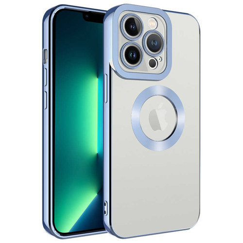 iPhone 11 Pro Max Uyumlu Kamera Korumalı Logo Gösteren KHYR Omega Kılıf-Sierra Mavi