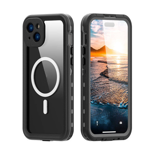 iPhone 15 Plus Uyumlu KHYR 1-1 Su Geçirmez Kılıf-Siyah