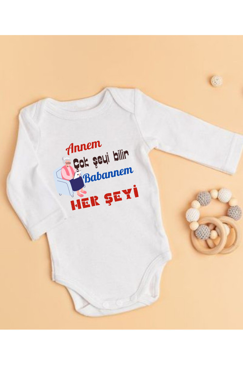 Babannne Hediye Babanne Yazılı Zıbın