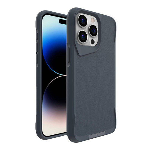 iPhone 15 Pro Max Uyumlu KHYR AiHTTg Kenarlı T-Max Mat Standlı Kılıf-Gri