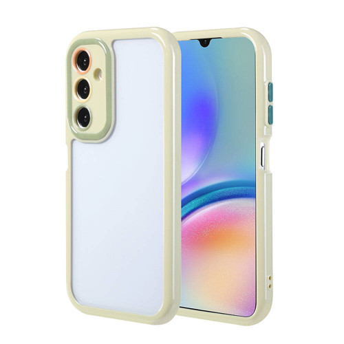 Galaxy A05S Kılıf Kamera Korumalı Renkli Kenar ve Çerçeve Tasarımlı KHYR Vitamin Kapak-Yeşil