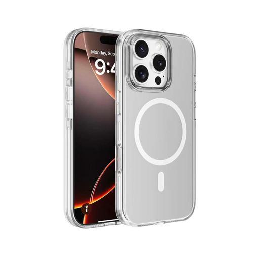 iPhone 16 Pro Kılıf Magsafe Şarj Özellikli Kamera Korumalı KHYR Kripto Kapak-Şeffaf