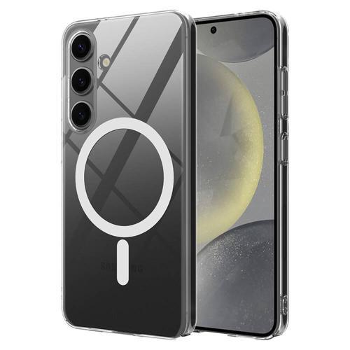 Galaxy S24 Plus Kılıf Kamera Korumalı Magsafe Sert PC KHYR Porto Kapak-Renksiz