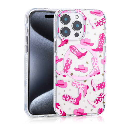 iPhone 16 Pro Max Uyumlu Kılıf Magsafe Şarj Özellikli KHYR Stilo Kapak-Pembe