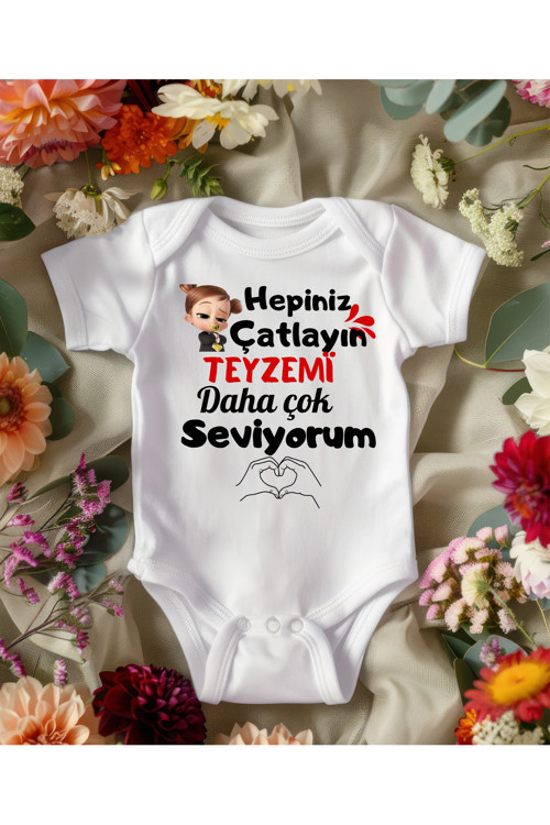 Teyze Yazılı Bebek Zıbın