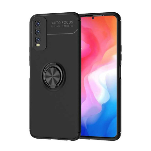 Vivo Y20 Kılıf KHYR Ravel Silikon Kapak - Siyah