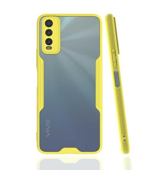 Vivo Y20S Kılıf KHYR Parfe Kapak - Sarı