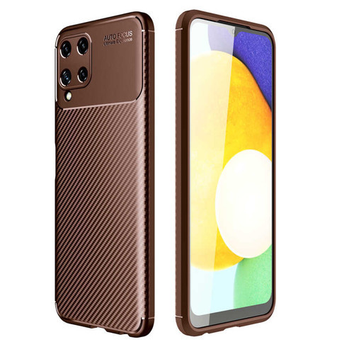 Galaxy M32 Kılıf KHYR Negro Silikon Kapak - Kahverengi