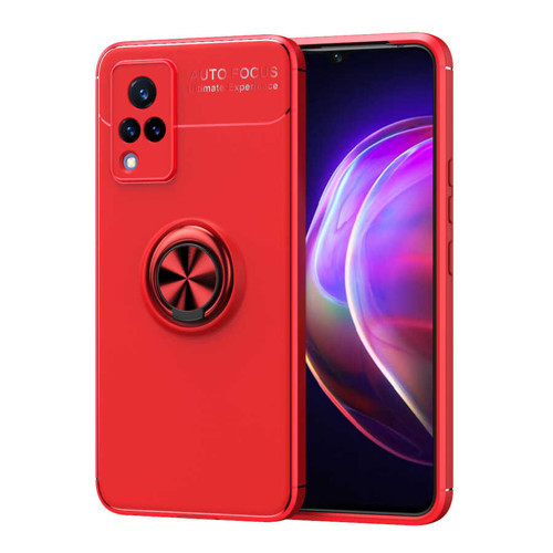 Vivo V21 Kılıf KHYR Ravel Silikon Kapak - Kırmızı
