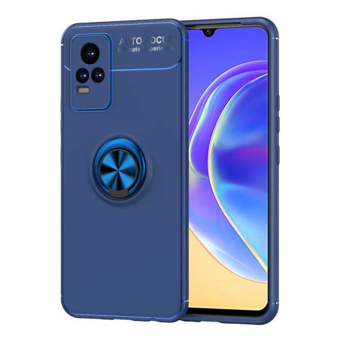 Vivo V21E Kılıf KHYR Ravel Silikon Kapak - Mavi