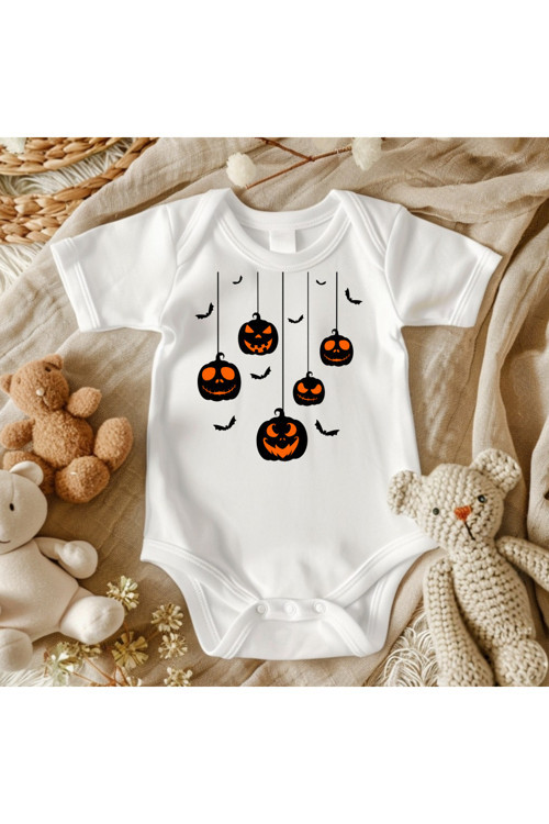 Cadılar Bayramı Halloween Eğlenceli Yazılar Bebek Zıbın Kişiye Özel Tasarım