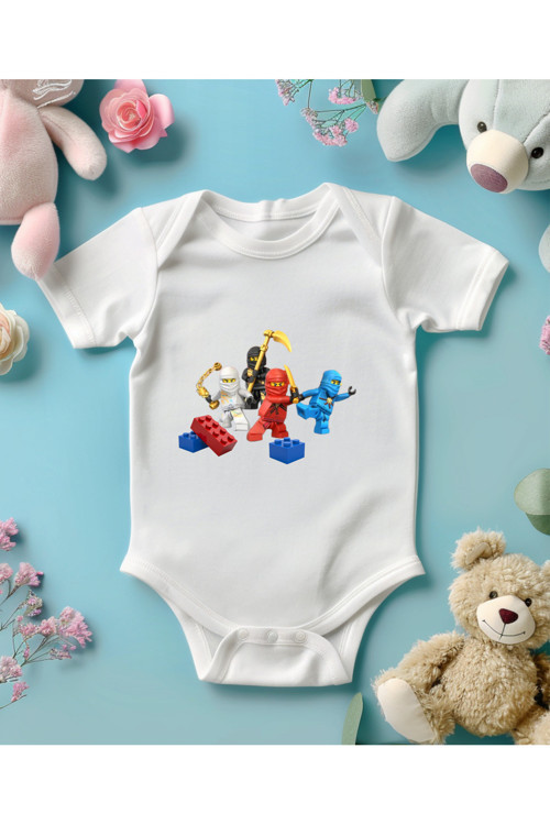 Le Go Baskılı Bebek Zıbın İsimli Bebek Kişiye Özel Baskı