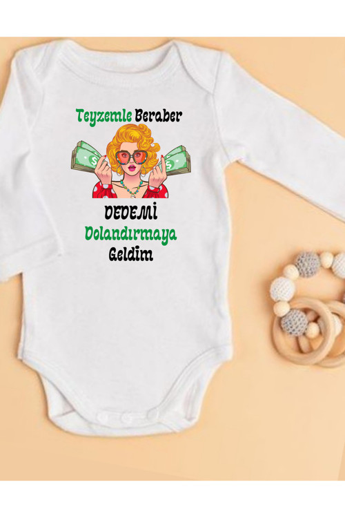 Teyze Yazılı Zıbın Teyzeye Hediye Teyze Yazılı Bebek