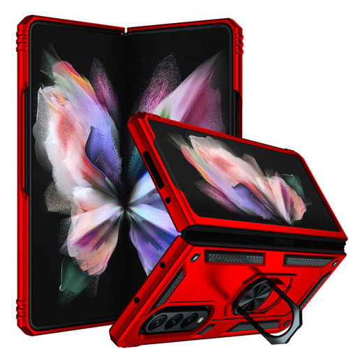 Galaxy Z Fold 3 Kılıf KHYR Vega Kapak - Kırmızı