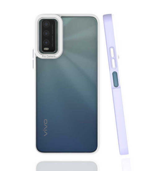 Vivo Y20 Kılıf KHYR Mima Kapak - Lila