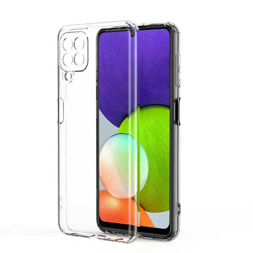 Galaxy M22 Kılıf KHYR Kamera Korumalı Süper Silikon Kapak - Renksiz