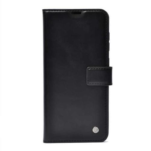 İnfinix Smart 5 Kılıf KHYR Kar Deluxe Kapaklı Kılıf - Siyah
