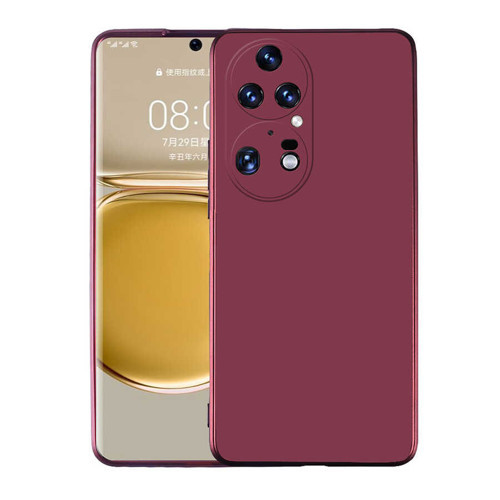 Huawei P50 Pro Kılıf KHYR Premier Silikon Kapak - Mürdüm