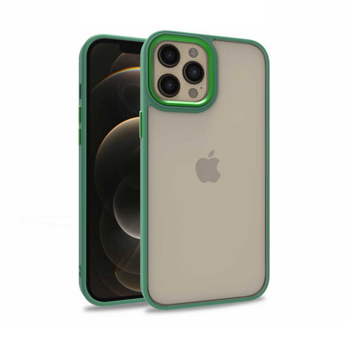 iPhone 12 Pro Max Uyumlu KHYR Flora Kılıf-Yeşil
