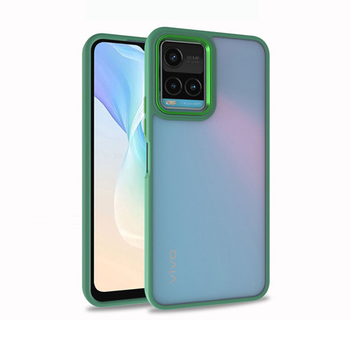 Vivo Y21S Kılıf KHYR Flora Kapak - Yeşil