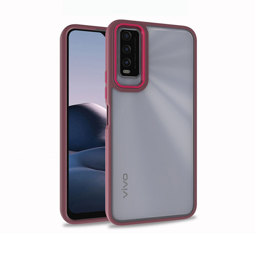 Vivo Y11S Kılıf KHYR Flora Kapak - Kırmızı