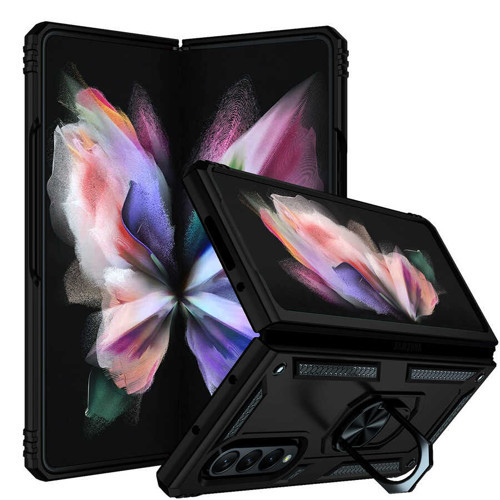 Galaxy Z Fold 3 Kılıf KHYR Vega Kapak - Siyah