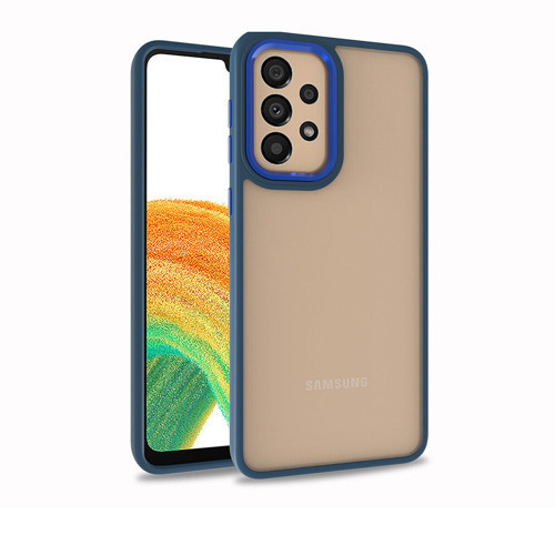 Galaxy A73 Kılıf KHYR Flora Kapak - Mavi