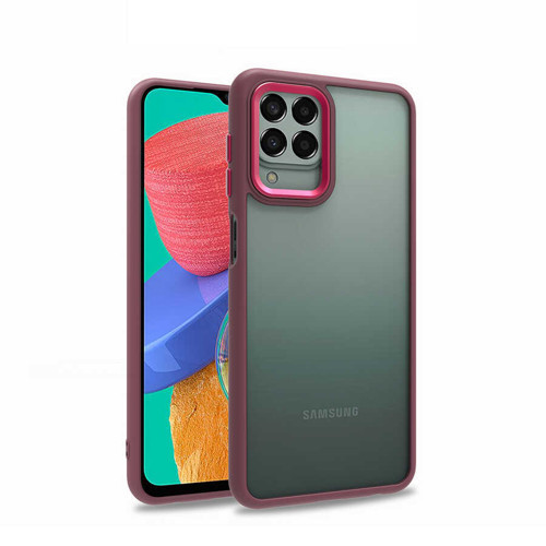 Galaxy M33 Kılıf KHYR Flora Kapak - Kırmızı