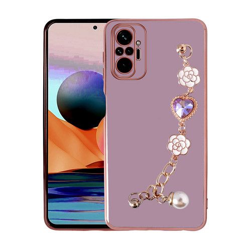 Redmi Note 10 Pro Kılıf El Tutamaçlı Kamera Korumalı KHYR Taka Silikon Kapak - Mor