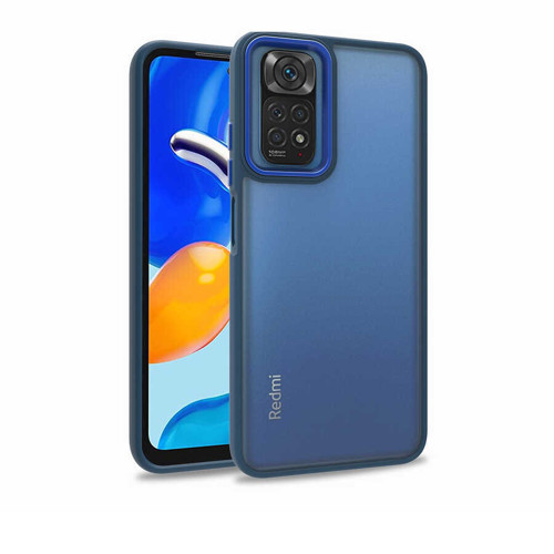 Redmi Note 11 Global Kılıf KHYR Flora Kapak - Mavi