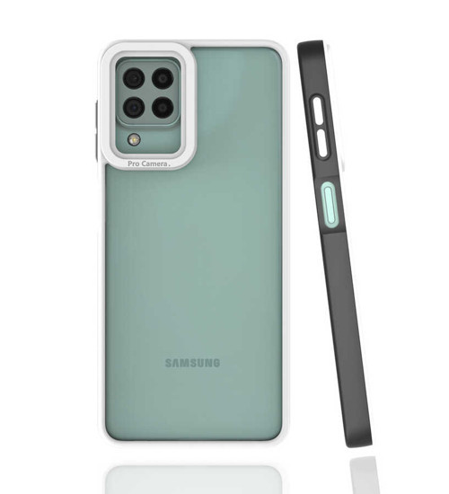 Galaxy A22 4G Kılıf KHYR Mima Kapak - Siyah